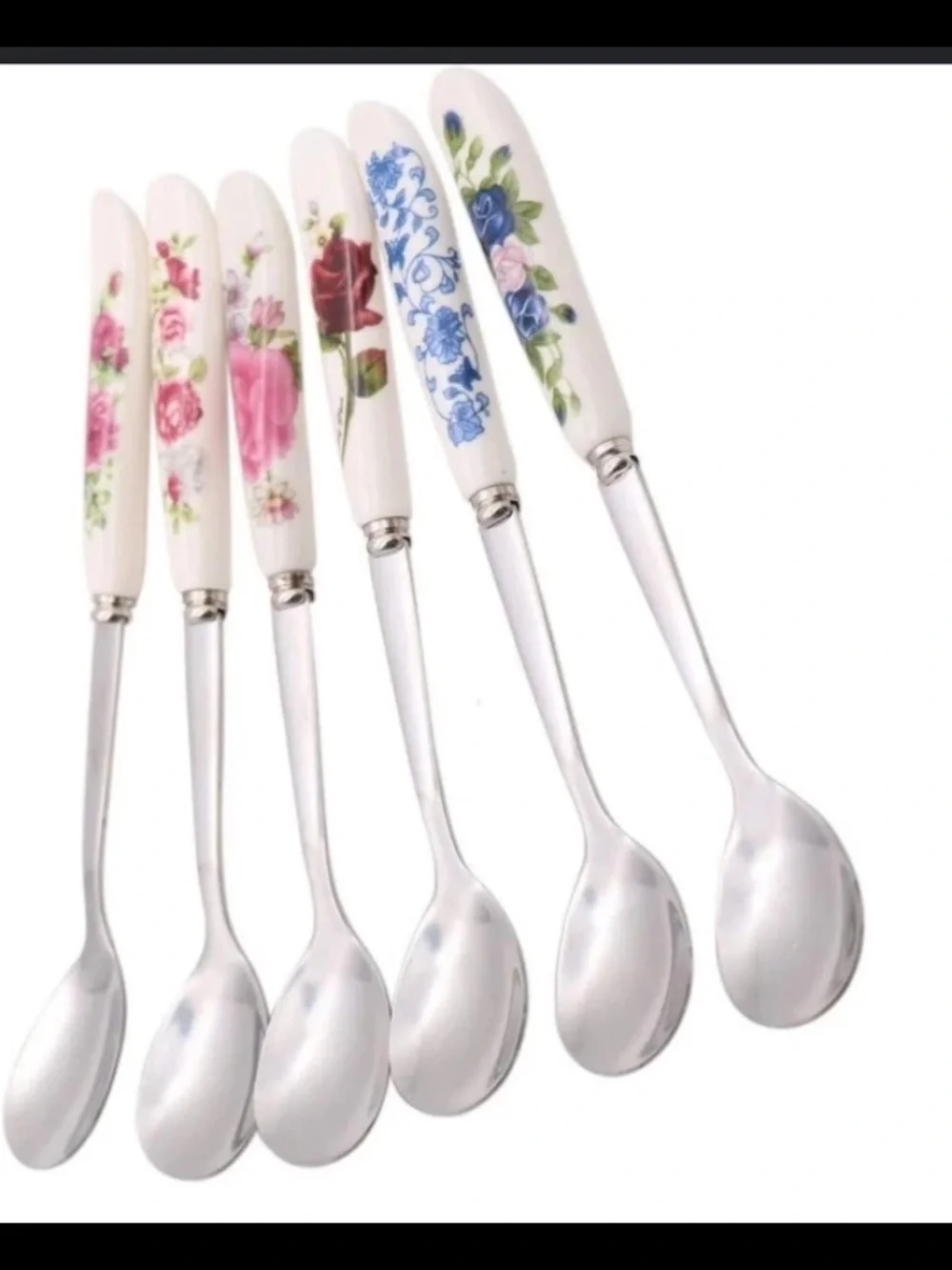 12 Piece Floral dessert spoons and pastry forks Flatware Set. NEW!!